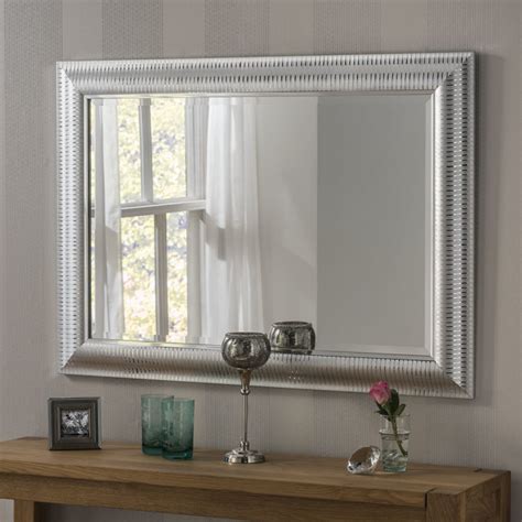 wall mirror silver frame